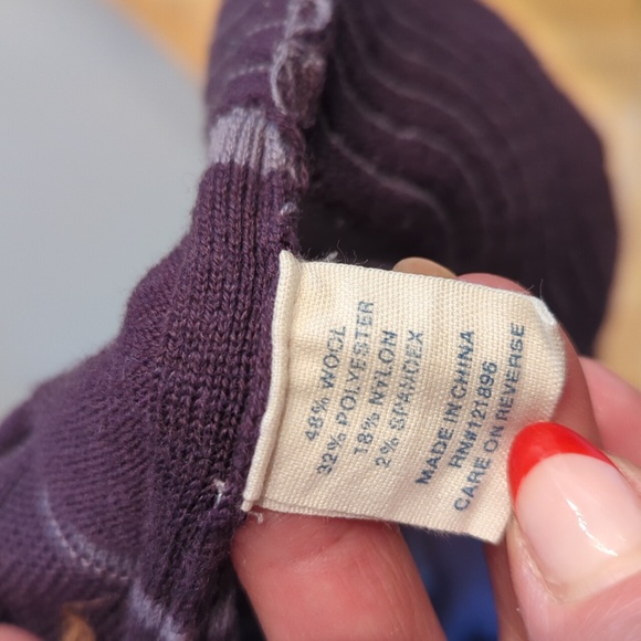 Title Nine Wool Blend Three Button Longline Cardigan Purple XS Patterned - Picture 8 of 9